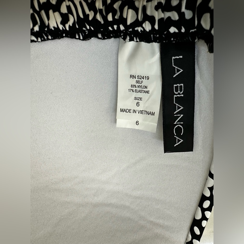 La Blanca Black and White Patterned Bikini Top - Picture 4 of 4